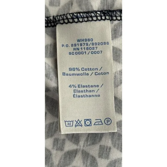 BODEN Dress Geometric Print All-Over Blue White Cotton Size 10P - Picture 9 of 9